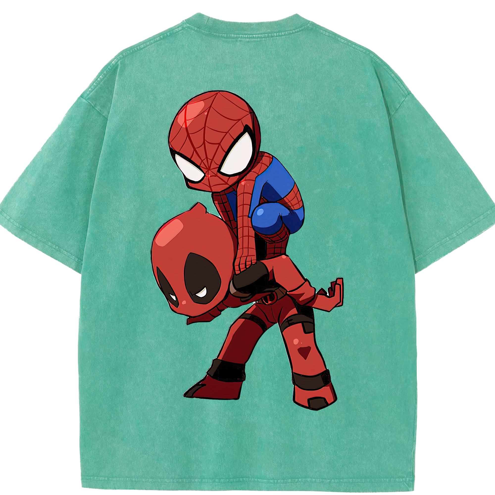 （画像用） Deadpool デッドプール 綿100% ヴィンテージ風 半袖Tシャツ（背面プリント）